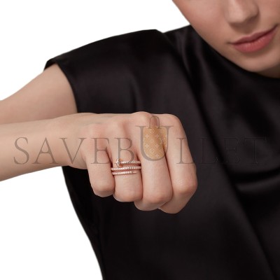 CARTIER JUSTE UN CLOU RING, DOUBLE, SEMI-PAVED B4210900